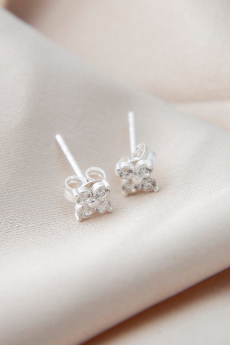 Heliophilia Silver Pendientes de Plata de Ley 925